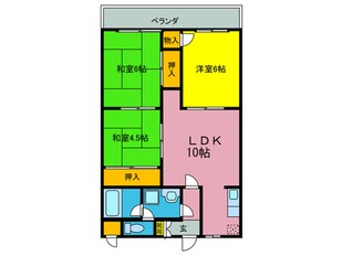 南花田コーポの物件間取画像